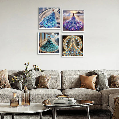 5D DIY Partial Drill Diamond Painting Kit – Girl Design Home Decor 30x30cm