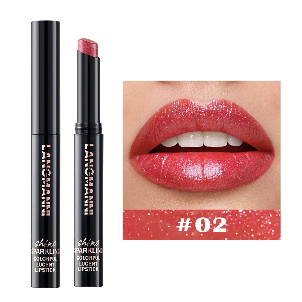 Diamond Pearlescent Lipstick – Waterproof, Long-Lasting Matte Velvet Lipstick with Non-Stick Shine for Sexy Red Lips          Ask ChatGPT