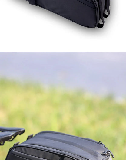 OFFBONDAGE Multifunctional Bicycle Saddlebag — Waterproof Reflective Top Tube Rack Bag, Handheld Large Capacity Adjustable Bike Bag