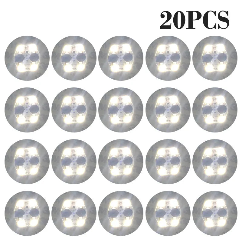 100-Pack LED Tableware Mats & Luminous Cup Stickers — Colorful Flashing Bottle Coasters for Bar, Stall, and Party Lighting