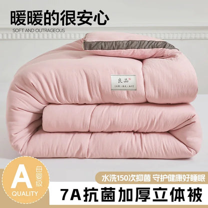 Soybean Fiber Cotton Quilt – All-Season Universal Winter, Spring & Autumn Comfort, Thickened & Warm Quilt Core
