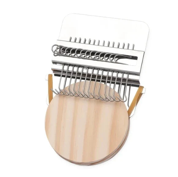 Speedweve Mini Mending Loom - Wooden & Metal DIY Textile Tool for Repairing Jeans, Clothes & Fabric Crafts
