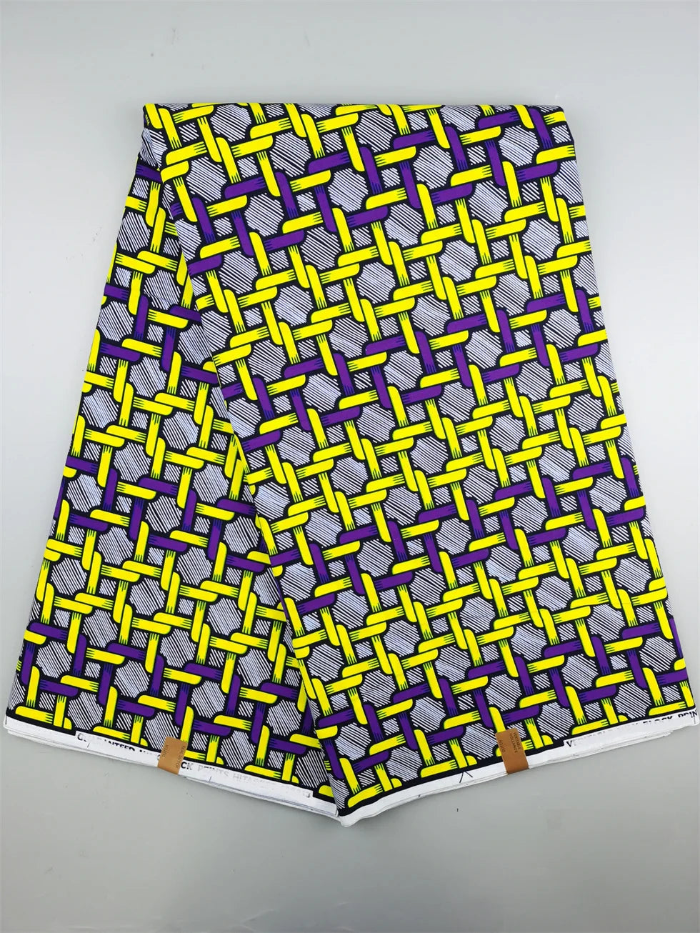 Guaranteed Original African Wax Fabric - 100% Cotton Real Ankara Print 6 Yards for Wedding Dresses & Sewing