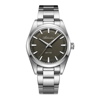ADDIESDIVE 36MM Men's Stainless Steel Quartz Watch — Luxury Bubble Mirror Glass, 100M Waterproof Timepiece AD2066