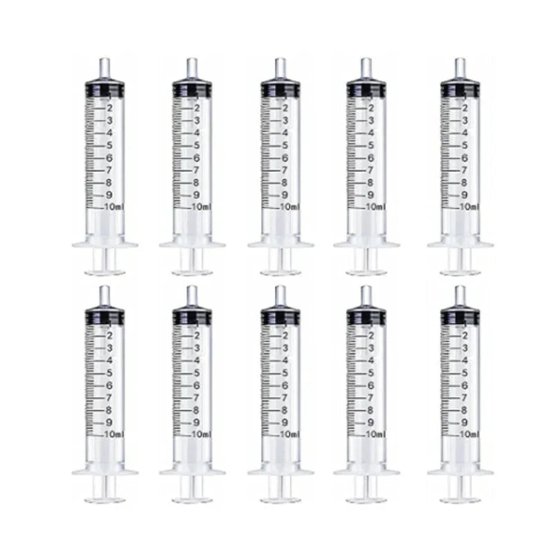 2-20pcs Plastic Reusable Syringes 1ml-10ml – Measuring Tool for Hydroponics & Kitchen Use