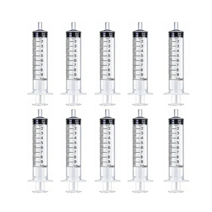 2-20pcs Plastic Reusable Syringes 1ml-10ml – Measuring Tool for Hydroponics & Kitchen Use