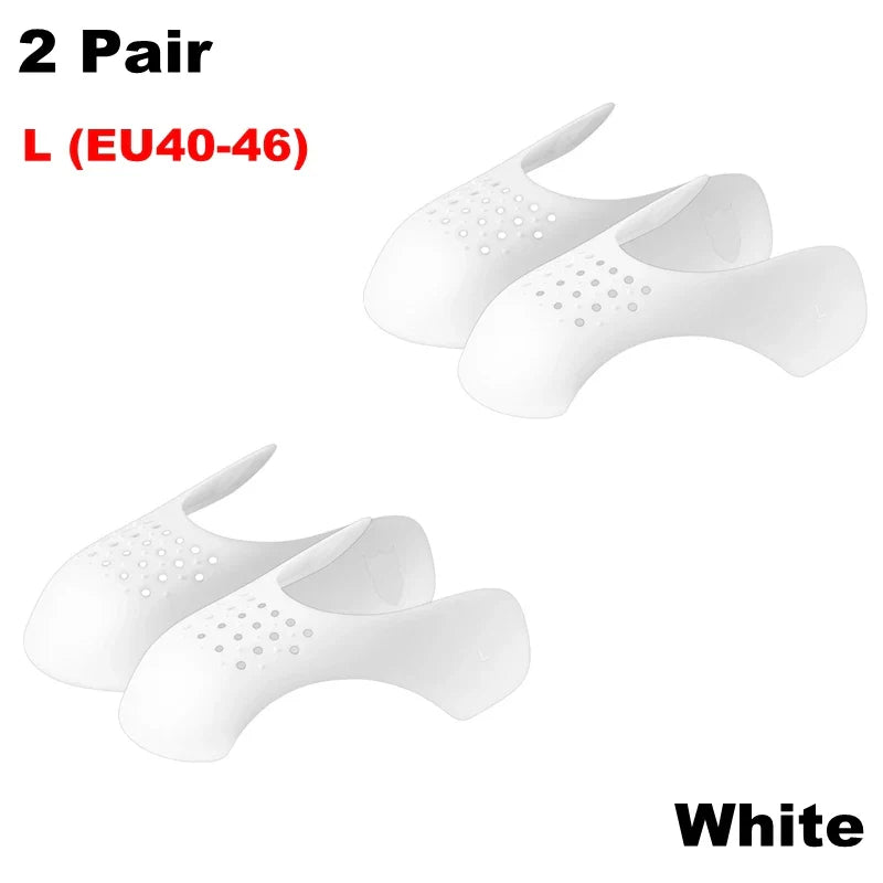 4Pcs Crease Protector & Shoe Head Stretcher - Anti-Crease Sneaker Support & Toe Cap for Wrinkle-Free Shoes