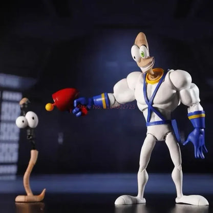 Genuine Earthworm Jim 2.0 PDNA 1/12 Scale Psy-Crow & Bob The Killer Action Figures – Collectible Worm Body Toys & Gifts