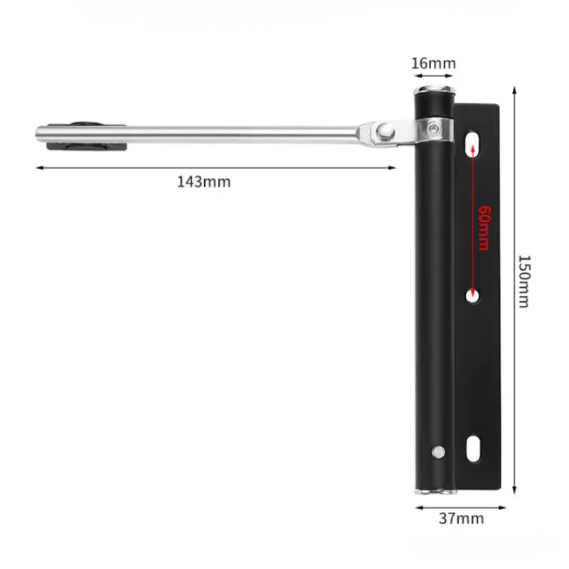 Lightweight Stainless Steel Automatic Door Closer – Quiet Residential Use with Screw Accessories