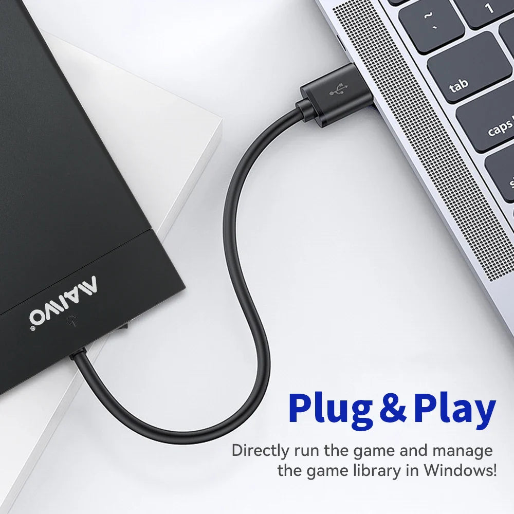 Portable 12TB External Gaming HDD – 390+ Retro Games for PS2, PS3, PS4, WiiU, MAME & Windows PC Playnite System