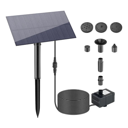 5W Solar Powered Water Fountain – Garden Decoration with Stake, Water Pump & Energy-Saving Watering System for Fish Tanks