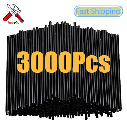 50–3000Pcs Multicolor Drinking Straws – Disposable Beverage Straws for Milk Tea, Party, Wedding & Home Kitchen Use (Wholesale)