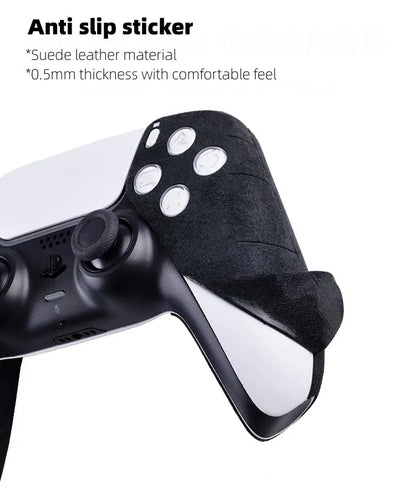 PS5 Controller Accessories – DualSense Edge Suede Leather Anti-Slip Soft Touch Sweat-Absorbing Sticker