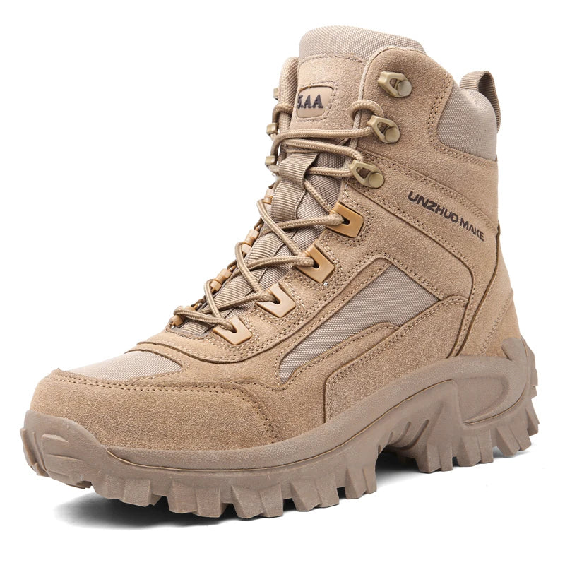 Men's Outdoor Hiking Boots - Desert Tactical Military Boots, Special Forces Anti-Slip & Warm Work Boots