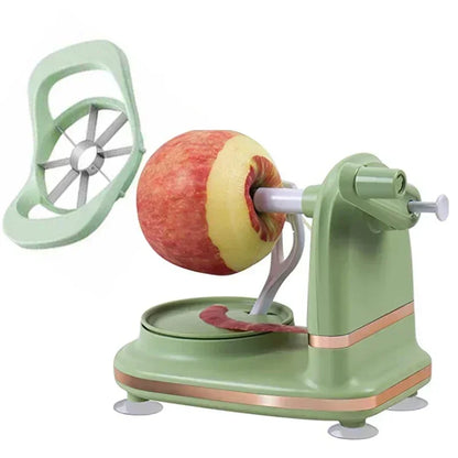 Hand-Cranked Manual Apple and Pear Peeler Slicer with Built-In Corer - Rotating Fruit Peeling Kitchen Gadget
