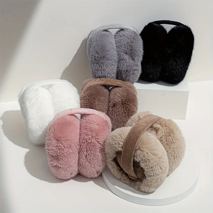 Solid Soft Plush Ear Warmer: Winter Earmuffs for Women & Men - Fashion Outdoor Earflap Protection Ear-Muffs Ear Cover