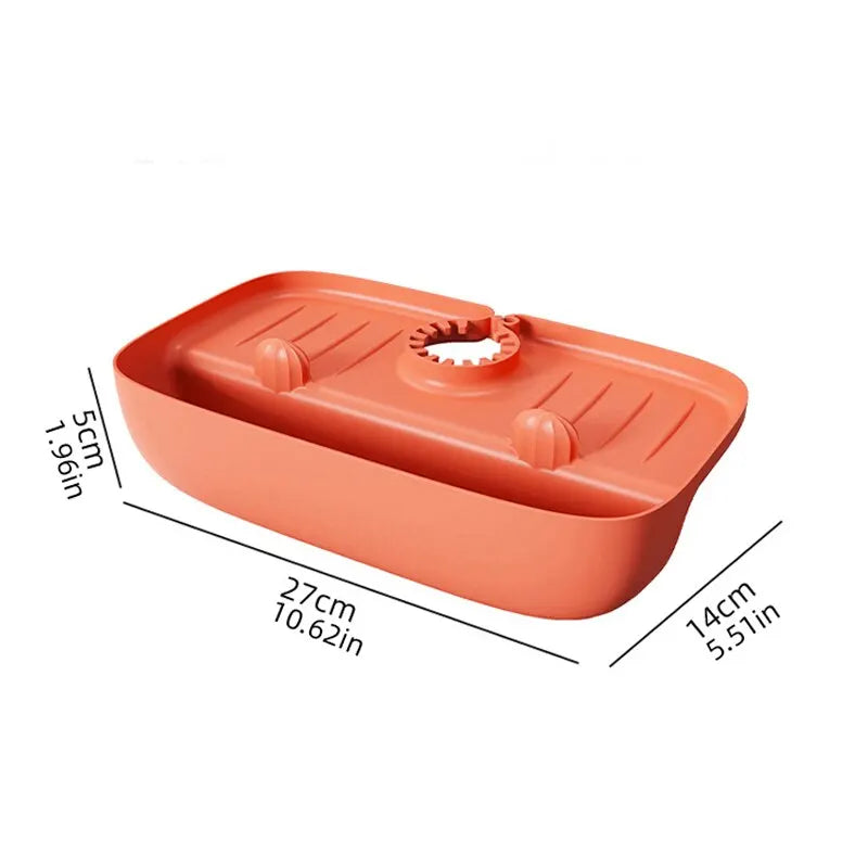 Silicone Sink Drain Rack: Household Faucet Splash Proof Water Collecting Pad for Sponge, Rag, Steel Wool - Gadget Storage Box