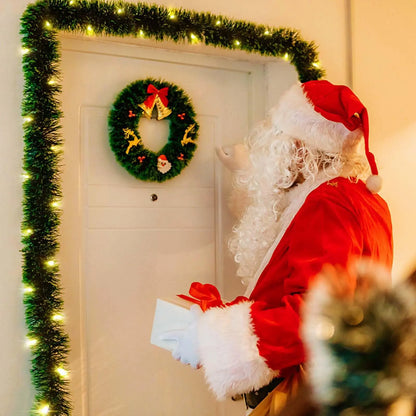 2.7M Christmas Rattan Garland – Wreath for Xmas Tree, Fireplaces, Stairs & Front Door Decoration