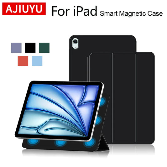 Smart Folio Case for iPad Air 11 (2024), Air 5/4, Pro 11/12.9 (2018-2022) – Magnetic Funda for iPad Mini 6