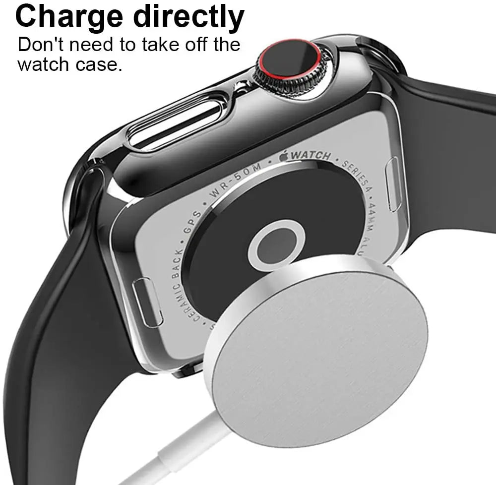 Apple Watch Protective Case - PC Bumper Screen Protector Cover for Series Ultra 2, 9, 8, 7, 6, SE 38mm-49mm