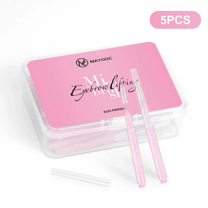 MAYOOC Mini Eyebrow Brush – Disposable Brow Lifting & Perm Brushes, Bendable Micro Eyelash Applicators Tools