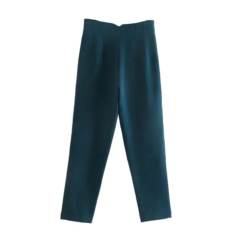 Women High Waist Office Pants - Fashion Formal Pencil Trousers for Workwear Business & Casual Outfits