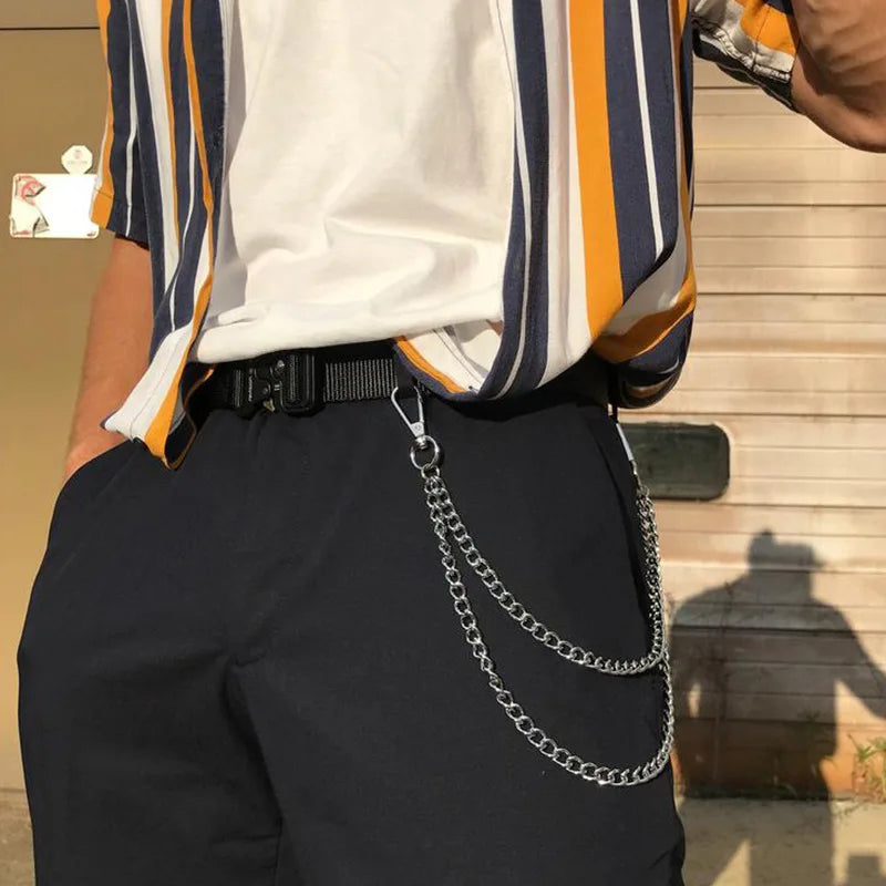 Punk Metal Waist Chain for Jeans – Hip-Hop Fashion Pants Accessory Pendant