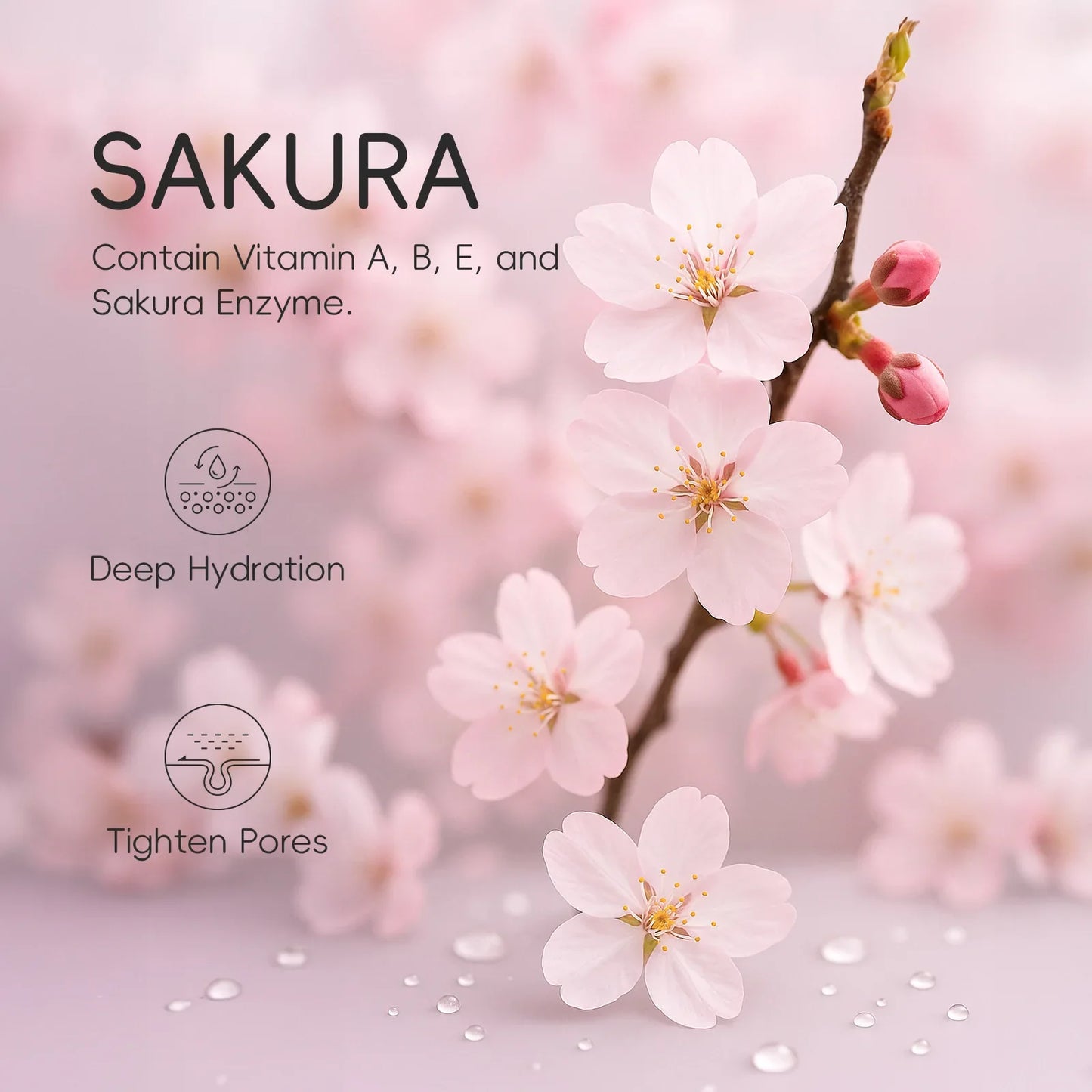 LAIKOU Sakura Eye Serum Roller — Hyaluronic Acid Moisturizing Cream for Eye Bags & Dark Circles, 15ml
