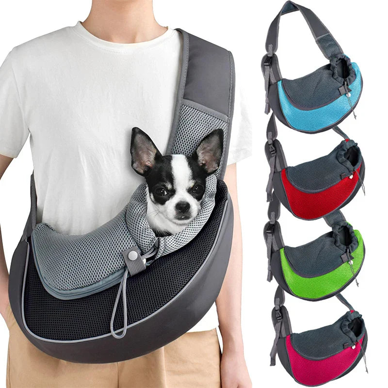 Pet Cat Dog Carrier Backpack – Travel Tote Shoulder Bag, Mesh Sling Carry Pack, Crossbody Pet Carrying Supplies