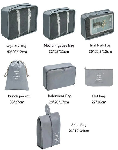 7/8/9/10-Pcs Travel Organizer Set — Portable Packing Cubes for Luggage, Clothes & Shoes, Foldable Storage Bags