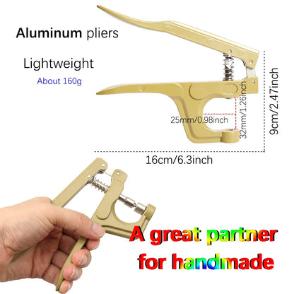 Metal Snap Fasteners Button Kit with Installation Pliers – Sewing Accessories for Jackets, Clothing & Leather Craft