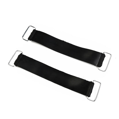 2pcs Motorcycle Rubber Battery Strap Holders — 18-23cm Belt for Honda, Scooters, Tricycles & All Motorcycles