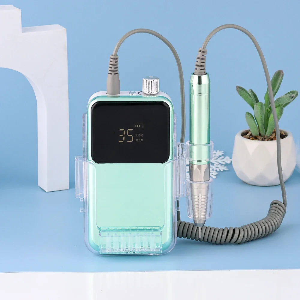 New 85W Electric Nail File – Cordless Professional Brushless Nail Drill Machine with 35000 RPM