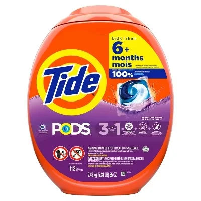 Spring Meadow Laundry Detergent Pods - HE Deep Cleaning Concentrated 8-Pack for Everyday Laundry