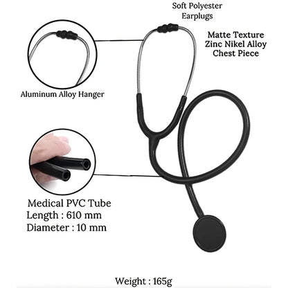 AiQUE Double Chest Piece Stethoscope — Professional Cardiology Medical Device for Doctors and Medical Students