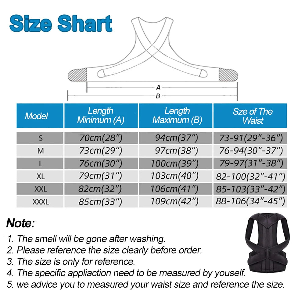 Back Posture Corrector Brace — Shoulder Support Belt for Upper & Lower Back Pain Relief | Spine & Clavicle Posture Vest