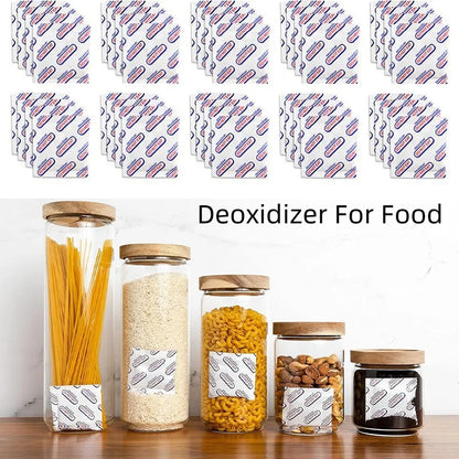 Vacuum Sealed Bags with Oxygen Absorbers — 150Cc Food Storage Bags & Jars for Long-Term Dry Food Preservation