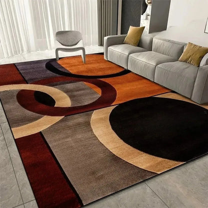 Modern Abstract Curve Rug - Non-Slip Geometric Area Carpet for Living Room and Bedroom