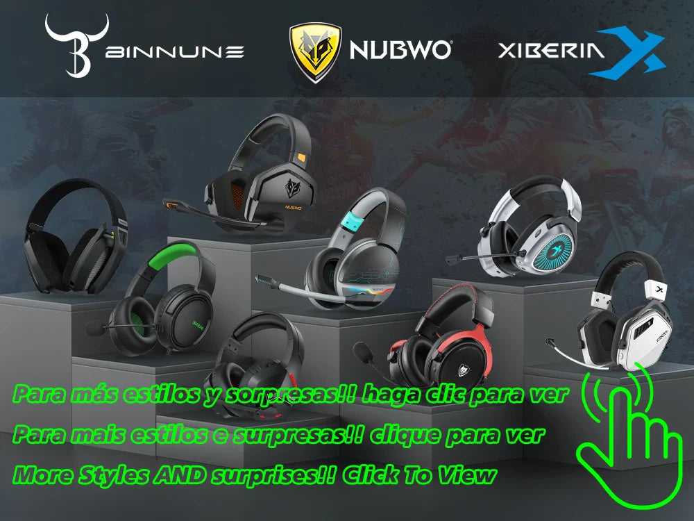BINNUNE BW06 2.4GHz Wireless Gaming Headset — Bluetooth Headphone with Mic for PS5, PS4, PC, Mac, Playstation