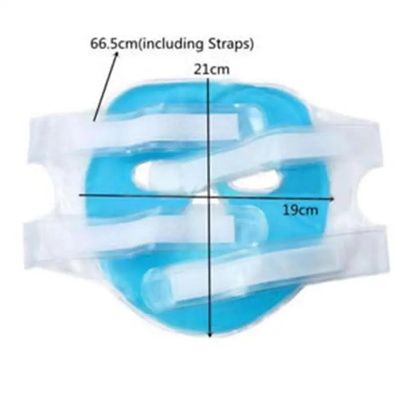 Cold Gel Face Mask — Blue Full-Face Ice Compress for Moisturizing, Relaxation & Facial Care