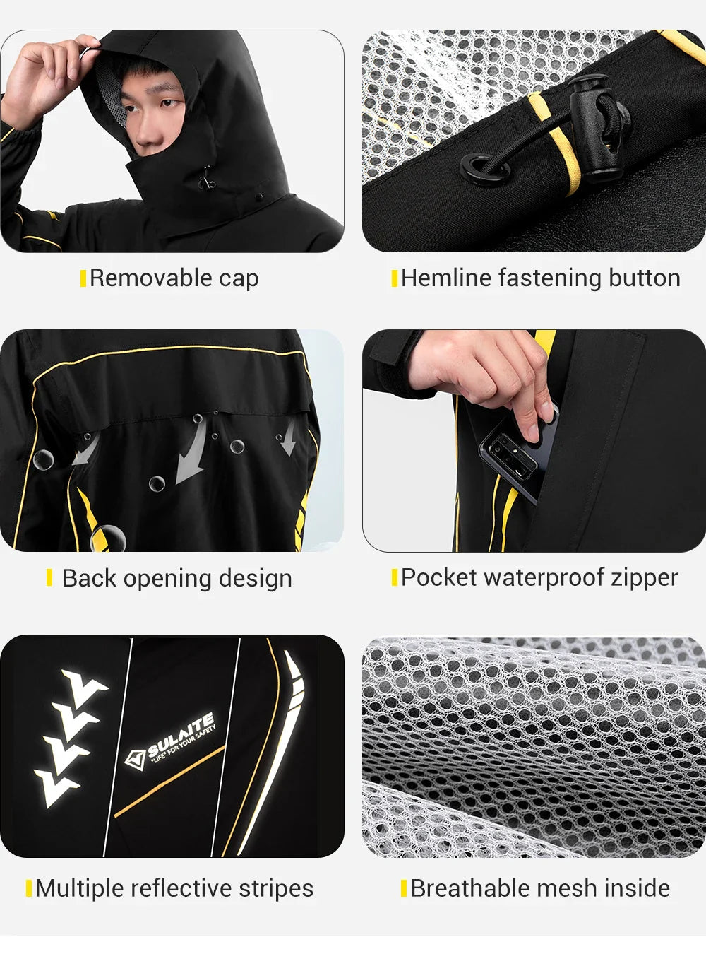 Motorcycle Raincoat Suit - Rainstorm Prevention Jacket & Pants, Camping, Hiking, Fishing, Moto Rain Gear for Riders