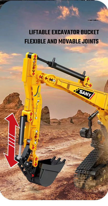 SEMBO 1022pcs Excavator Building Blocks – MOC City Construction Engineering Vehicle Educational Toy for Boys