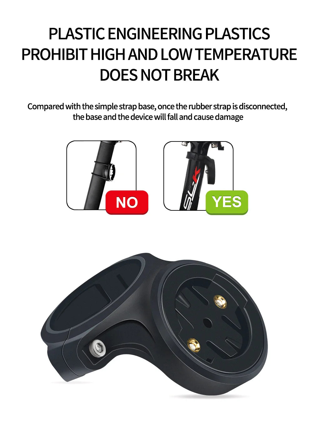 CYCLAMI Bicycle Lamp Mount — Bike Seatpost Bracket & Taillight Holder for Garmin Varia Radar RVR315, RTL510/515/500