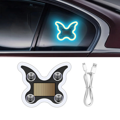 Heart-Shaped Solar Car Ambient Light - Dynamic Gradient RGB LED Interior Decoration Accessory