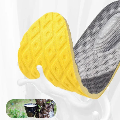 4PCS Soft Latex Memory Foam Insoles – Breathable Orthopedic Shoe Inserts for Men & Women Sports Running Foot Support Cushion Pads