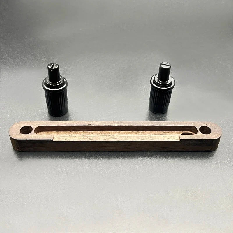 Rosewood U-Bass Bridge - Adjustable Saddle Bridge with Height Screws for 4/6 String Acoustic Bass Guitar