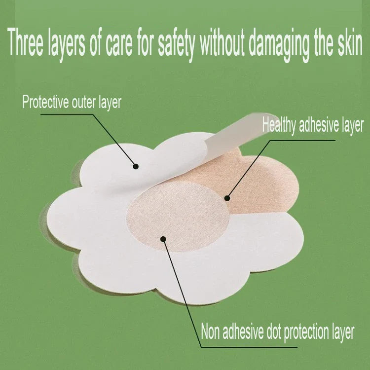 30/50/100PCS Nipple Stickers – Adhesive Chest Bra Pads, Boob Sticky Pads & Breast Nipple Covers for Pantyhose (NYP01)