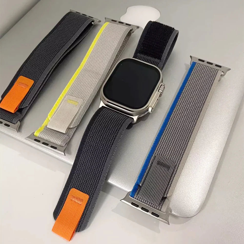 Trail Loop Strap for Apple Watch – Adjustable Band for 49mm 45mm 44mm 42mm 41mm 40mm, Compatible with Series 9 8 7 6 SE 5 4 3