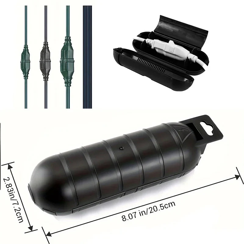 Outdoor Waterproof Extension Cable Safety Cover – Weatherproof Electrical Connection Box for Indoor & Outdoor Socket Protection and Secure Power Use