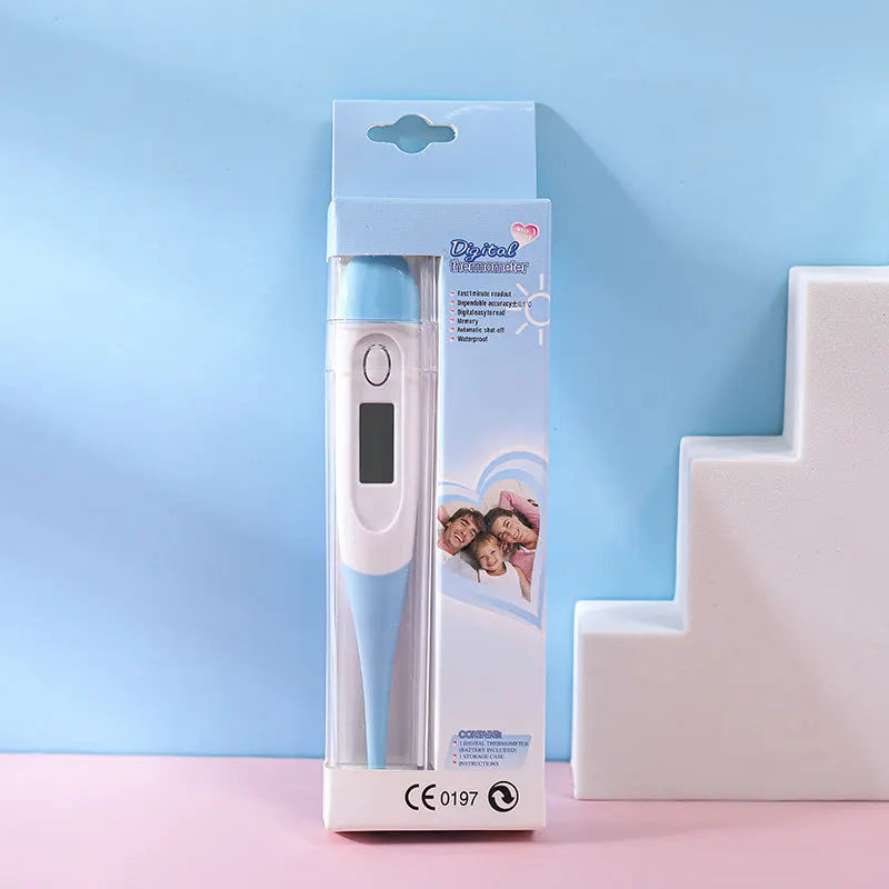 Electronic Digital Thermometer Soft Tip for Home First Aid—Oral & Armpit Temperature Measurement for Babies & Adults
